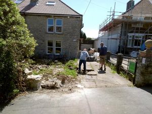 Sandstone cobbled driveway in Bristol