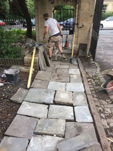 Steps, pathway and stone wall build in Bristol