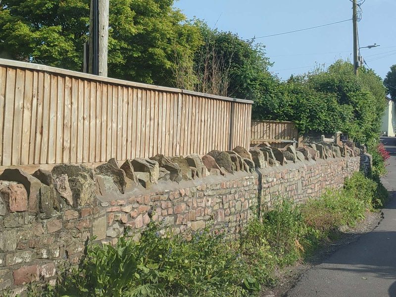 Nailsea wall rebuild